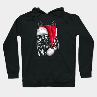 Funny German Shepherd Dog Santa Christmas dog mom Hoodie